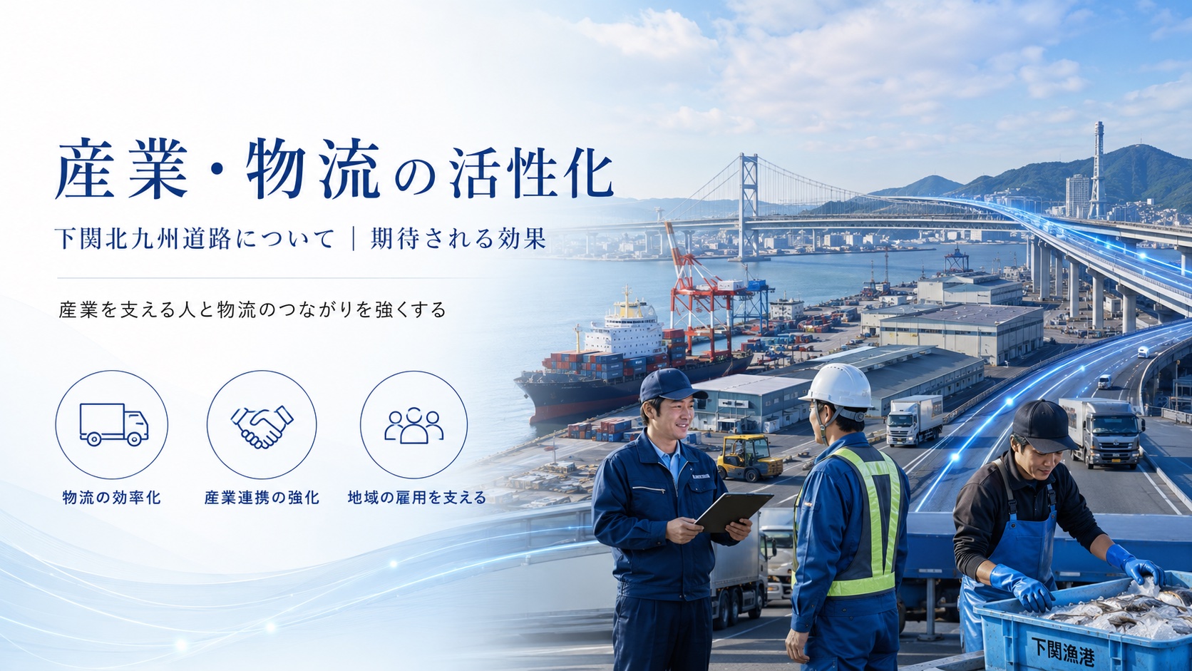 下関北九州道路がもたらす産業・物流の活性化と未来